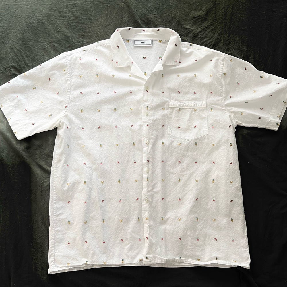 SOLD - AMI Embroidered Camp Collar